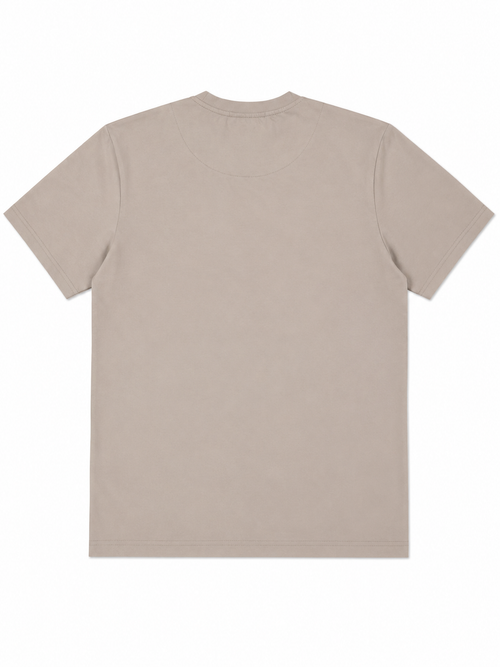 Burberry Style Beige Premium Round Neck T-Shirt for Men | Soft & Comfortable Casual Tee